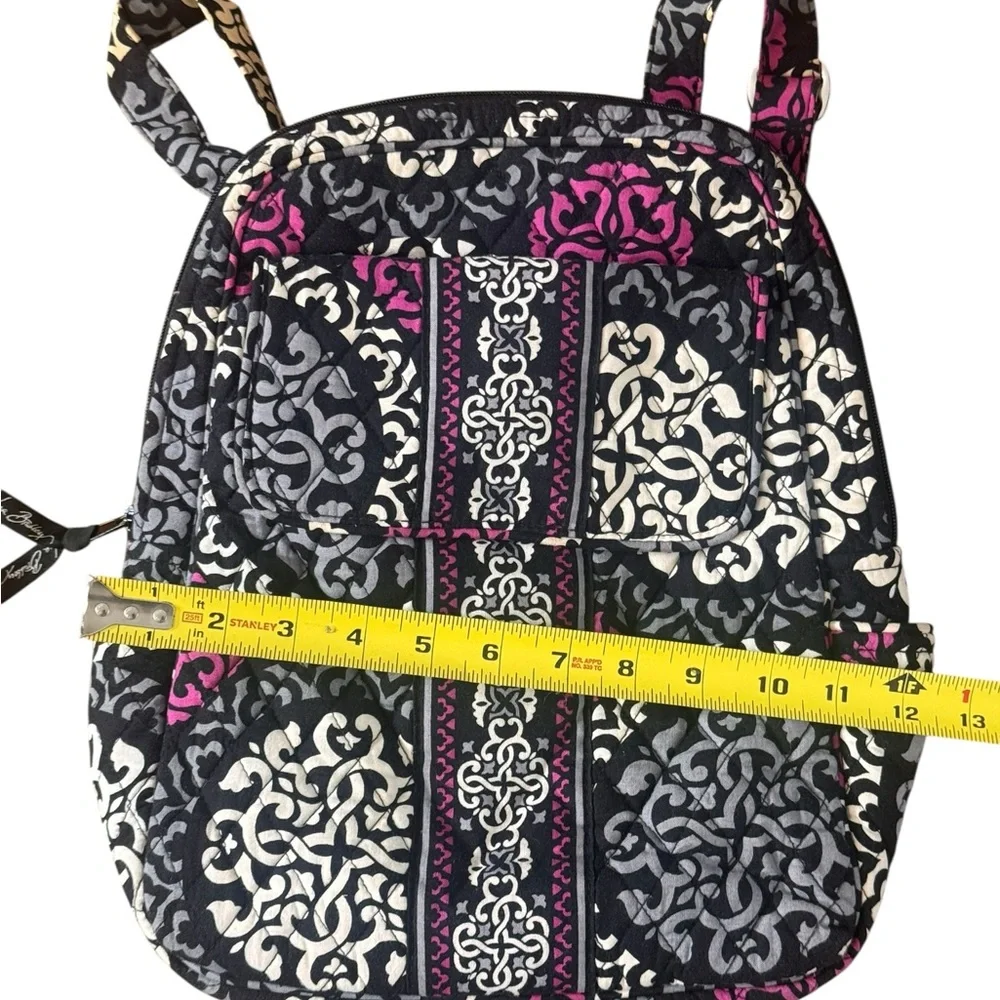 Vera Bradley Multi-use Backpack Signature Print Purple Black Travel Academia